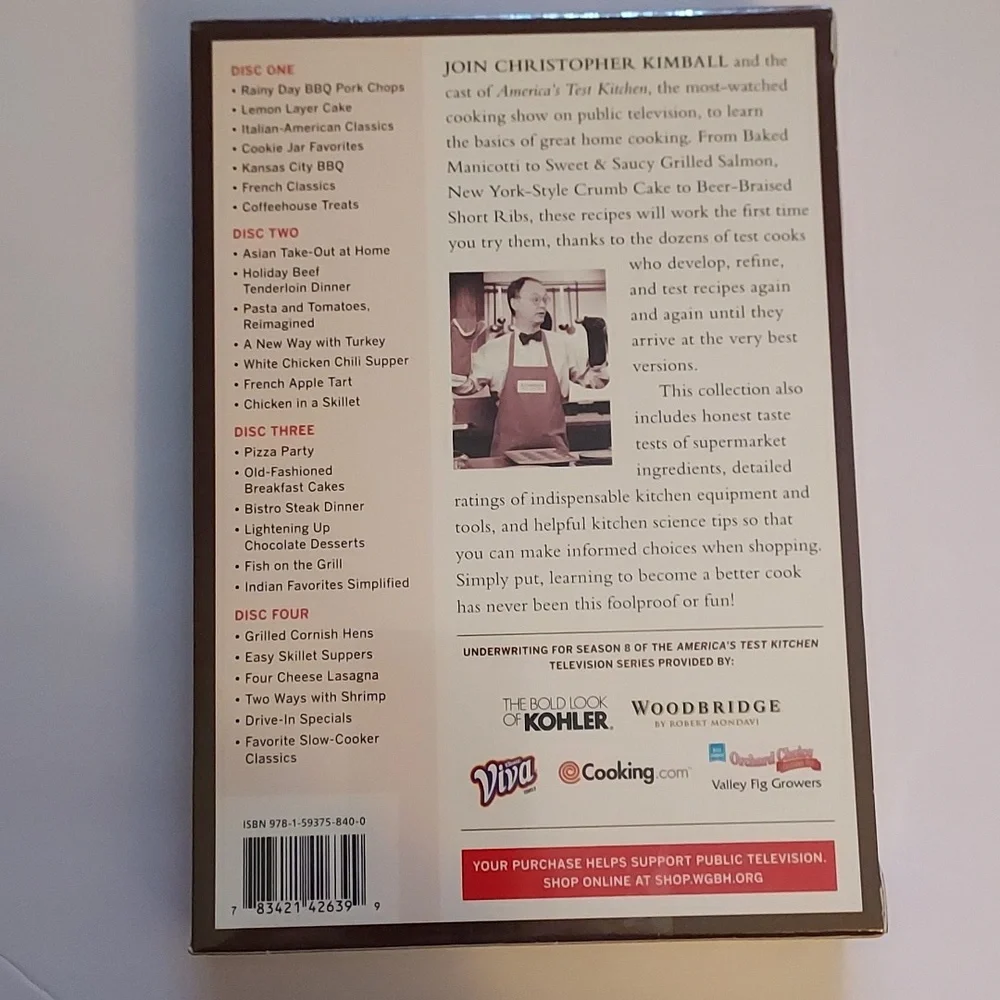 THANKSGIVING Americas Test Kitchen Season Eight DVD Set Of 4 DVDs